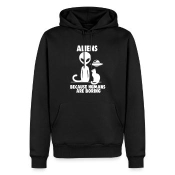 SciFi umd Außerirdische Aliens und Ufo Fan - Männer Premium Bio Hoodie - Schwarz - Vorne - Nico (187cm)