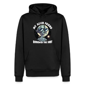 SciFi umd Außerirdische Aliens und Ufo Fan - Männer Premium Bio Hoodie - Schwarz - Vorne - Nico (187cm)