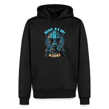 SciFi umd Außerirdische Aliens und Ufo Fan - Männer Premium Bio Hoodie - Schwarz - Vorne - Nico (187cm)