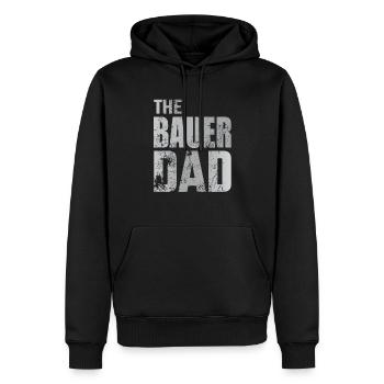 Le fermier papa en détresse Vintage lettrage - Sweat à capuche Premium bio Homme - noir - Devant - Nico (187cm)