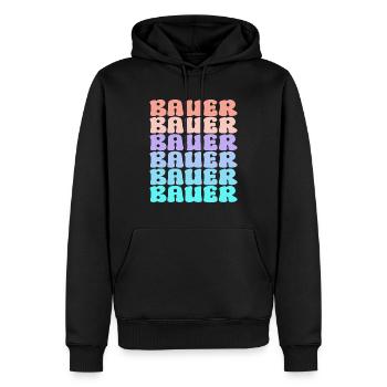 Célébrez la joie et l’inspiration au quotidien - Bauer Rai - Sweat à capuche Premium bio Homme - noir - Devant - Nico (187cm)