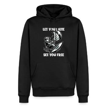 Kitesurf Laissez votre cerf-volant vous définir gratuitement Kitesurfer - Sweat à capuche Premium bio Homme - noir - Devant - Nico (187cm)