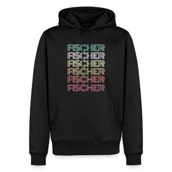 Fischer Retro Vintage Familie Gruppe Geschenkidee - Männer Premium Bio Hoodie - Schwarz - Vorne - Nico (187cm)