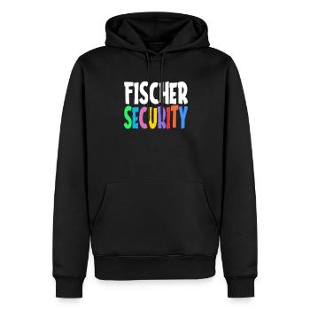 Fischer Security Team Family Gift Idea - Men’s Premium Organic Hoodie - black - Front - Nico (187cm)