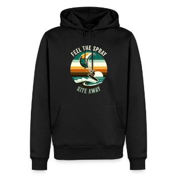 Kitesurf Sentez le cerf-volant de pulvérisation - Sweat à capuche Premium bio Homme - noir - Devant - Nico (187cm)
