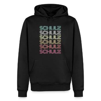 Schulz Nachname Familiengruppe Team - Männer Premium Bio Hoodie - Schwarz - Vorne - Nico (187cm)