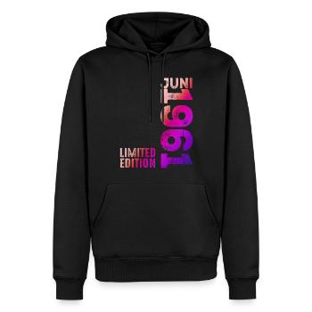 Edition limitée juin 1961 Légendaire depuis juin 1961 - Sweat à capuche Premium bio Homme - noir - Devant - Nico (187cm)