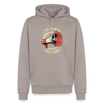 Digital Creator Too Glam To Give A Damn Social - Männer Premium Bio Hoodie - Taupe - Vorne - Nico (187cm)