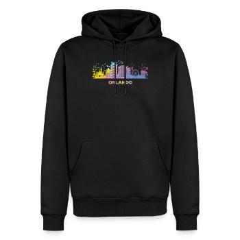 Ligne d’horizon d’Orlando Orlando - Sweat à capuche Premium bio Homme - noir - Devant - Nico (187cm)