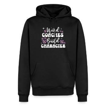 Des entraîneurs étranges composent un entraîneur de caractère - Sweat à capuche Premium bio Homme - noir - Devant - Nico (187cm)