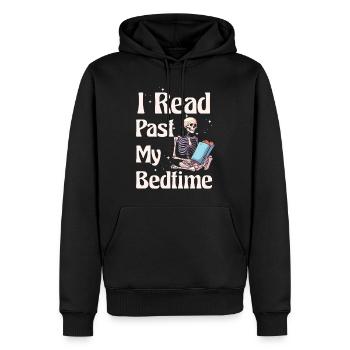 Ich Lese Nach Der Schlafenszeit Skelett - Männer Premium Bio Hoodie - Schwarz - Vorne - Nico (187cm)