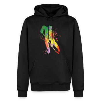 Eishockeyspieler Jungen Eishockey - Männer Premium Bio Hoodie - Schwarz - Vorne - Nico (187cm)