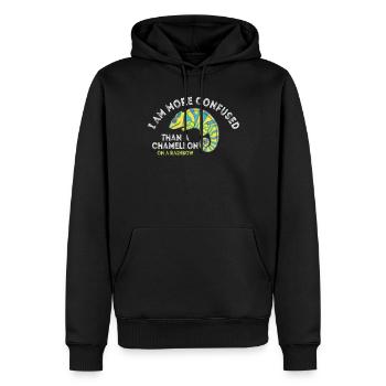 Ich Bin Verwirrter Als Ein Chamäleon - Männer Premium Bio Hoodie - Schwarz - Vorne - Nico (187cm)