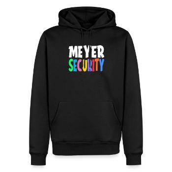 Meyer Sicherheit Familie Geschenk - Männer Premium Bio Hoodie - Schwarz - Vorne - Nico (187cm)