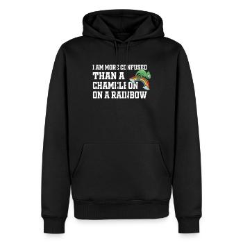 I'm more confused than a chameleon - Men’s Premium Organic Hoodie - black - Front - Nico (187cm)
