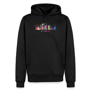 Ligne d’horizon d’Orlando Orlando - Sweat à capuche Premium bio Homme - noir - Devant - Nico (187cm)