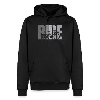 Vélo Cargo - Sweat à capuche Premium bio Homme - noir - Devant - Nico (187cm)