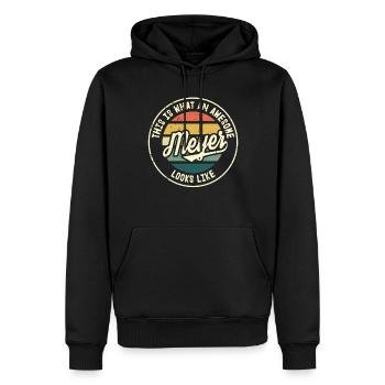 Meyer This is what an Awesome - Männer Premium Bio Hoodie - Schwarz - Vorne - Nico (187cm)