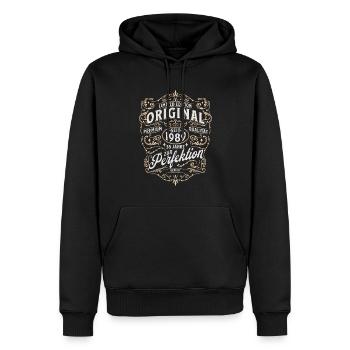 35. Geburtstag - Männer Premium Bio Hoodie - Schwarz - Vorne - Nico (187cm)