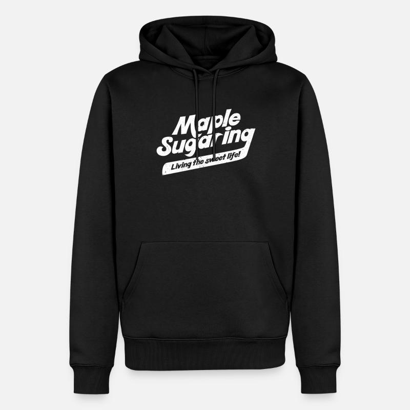 Maple Sugaring Maple Tapping - Men’s Premium Organic Hoodie - black