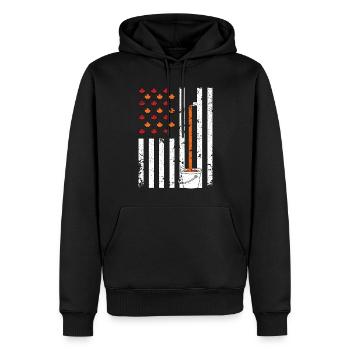 Maple Tapping Flag Maple Tree Maple Leaf - Men’s Premium Organic Hoodie - black - Front - Nico (187cm)