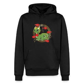 Lustiges chinesisches Neujahrsfest des Drachen chinesisches Tierkreiszeichen - Männer Premium Bio Hoodie - Schwarz - Vorne - Nico (187cm)