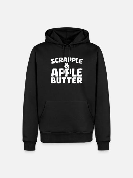Scrapple und Apfelbutter Apfelpflücken - Männer Premium Bio Hoodie - Schwarz