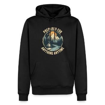 Bushcrafting en plein air préparé à tout et à tout moment - Sweat à capuche Premium bio Homme - noir - Devant - Nico (187cm)