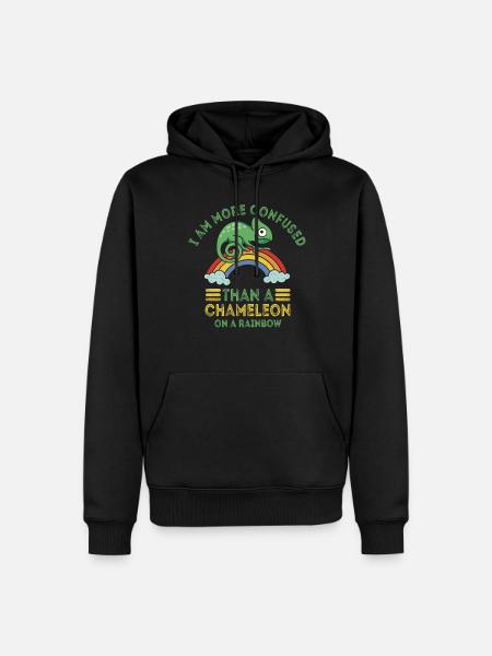 I'm more confused than a chameleon - Men’s Premium Organic Hoodie - black