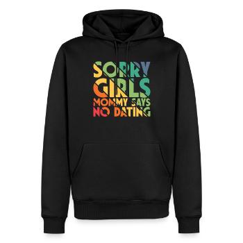 Sorry Girl Mom dit qu’il n’y a pas de rendez-vous - Sweat à capuche Premium bio Homme - noir - Devant - Nico (187cm)
