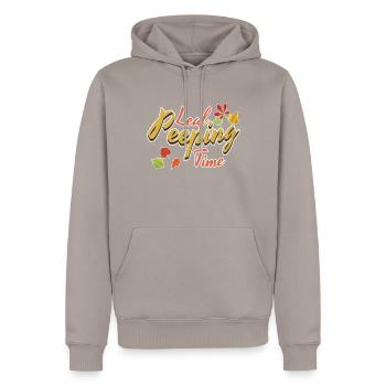Leaf Peeping Time Foliage Leaf Peeper - Men’s Premium Organic Hoodie - taupe - Front - Nico (187cm)