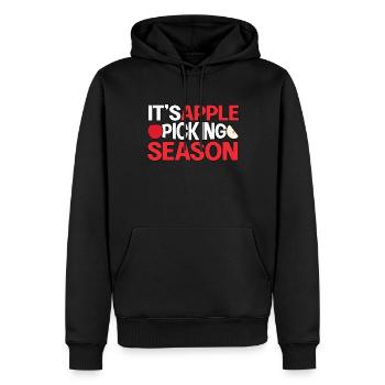 It's Apple Picking Season Apple Picker Apple - Men’s Premium Organic Hoodie - black - Front - Nico (187cm)