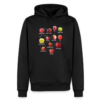 Coole Apfelsorten Verschiedene Äpfel Obst - Männer Premium Bio Hoodie - Schwarz - Vorne - Nico (187cm)