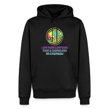 Ich Bin Verwirrter Als Ein Chamäleon - Männer Premium Bio Hoodie - Schwarz - Vorne - Nico (187cm)