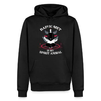 Satanisch Kawaii Okkult Satanisch Pastell Gothic - Männer Premium Bio Hoodie - Schwarz - Vorne - Nico (187cm)