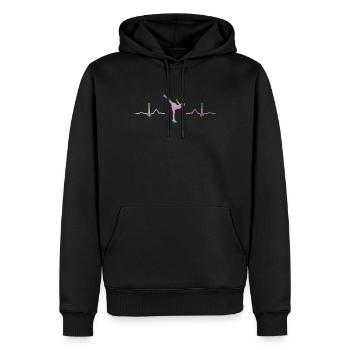 Patinage artistique Patinage sur glace Patinage artistique - Sweat à capuche Premium bio Homme - noir - Devant - Nico (187cm)