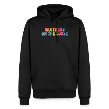 Brothers On The Loose Sibling Journey - Men’s Premium Organic Hoodie - black - Front - Nico (187cm)