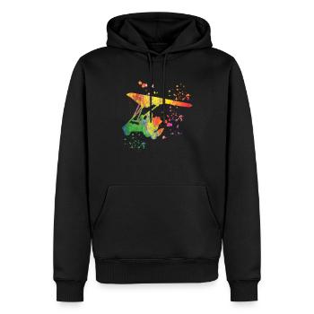 PaParatrike Moteur Deltatrider Deltatrike - Sweat à capuche Premium bio Homme - noir - Devant - Nico (187cm)