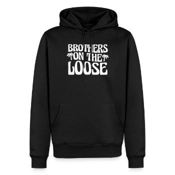 Brothers On The Loose Sibling Journey - Men’s Premium Organic Hoodie - black - Front - Nico (187cm)