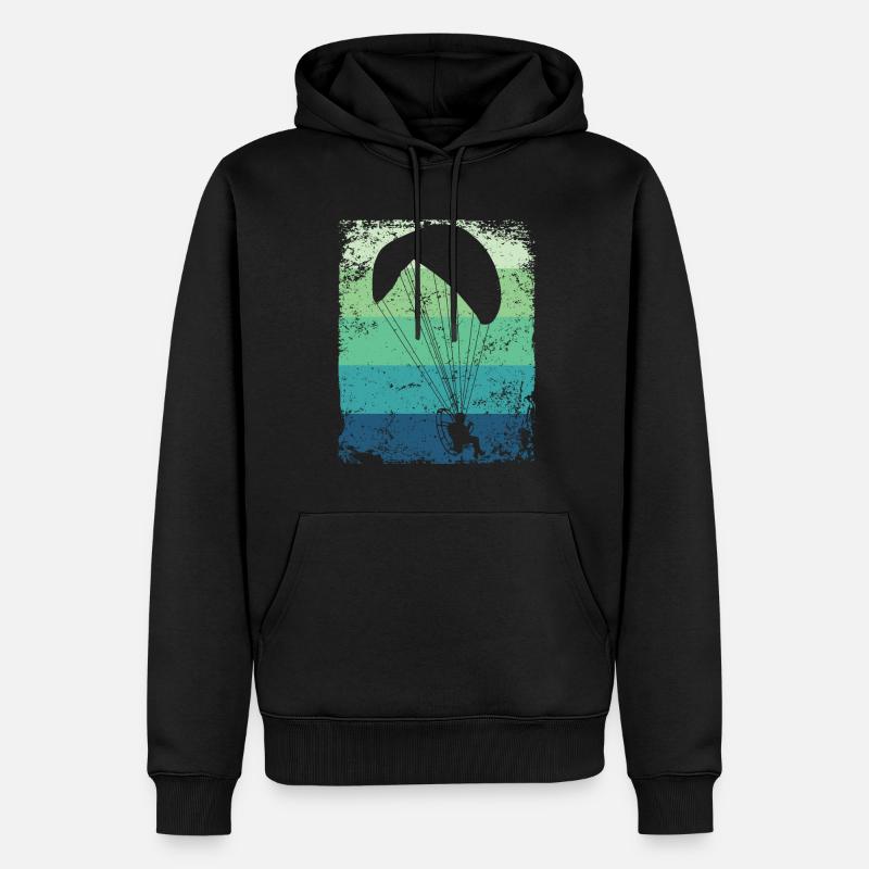 Parapente motorisé Paramoteur paramoteur - Sweat à capuche Premium bio Homme - noir