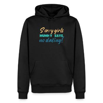 Sorry Girl Mom dit qu’il n’y a pas de rendez-vous - Sweat à capuche Premium bio Homme - noir - Devant - Nico (187cm)