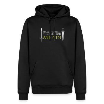 Je ressens le besoin de joute d’hydromel Ren Faire - Sweat à capuche Premium bio Homme - noir - Devant - Nico (187cm)