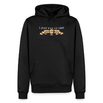 J’aime vraiment les joutes amusantes - Sweat à capuche Premium bio Homme - noir - Devant - Nico (187cm)