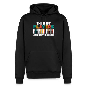 Les meilleurs joueurs Pianiste Pianiste - Sweat à capuche Premium bio Homme - noir - Devant - Nico (187cm)