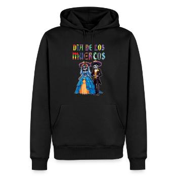 Skelett Paar passend Halloween Muertos - Männer Premium Bio Hoodie - Schwarz - Vorne - Nico (187cm)