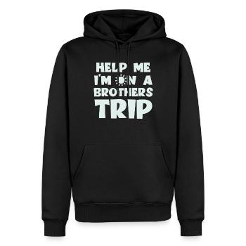 Frères et sœurs, je suis sur le chemin d’un frère - Sweat à capuche Premium bio Homme - noir - Devant - Nico (187cm)