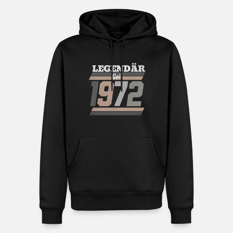 1972 - Männer Premium Bio Hoodie - Schwarz
