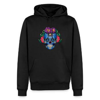 Mexican Skeleton Muertos Day Of Dead Halloween - Men’s Premium Organic Hoodie - black - Front - Nico (187cm)