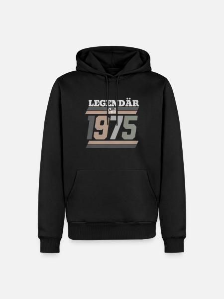 Legendär seit 1975 - Männer Premium Bio Hoodie - Schwarz