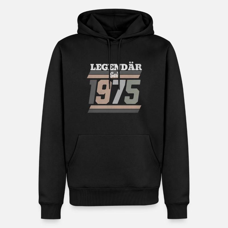 Legendär seit 1975 - Männer Premium Bio Hoodie - Schwarz